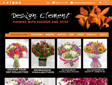 Tablet Screenshot of designelementflowers.com